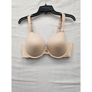 Auden Light Lift Plunge Bra Beige 36D Underwire Padded Smooth T-Shirt Bra NEW